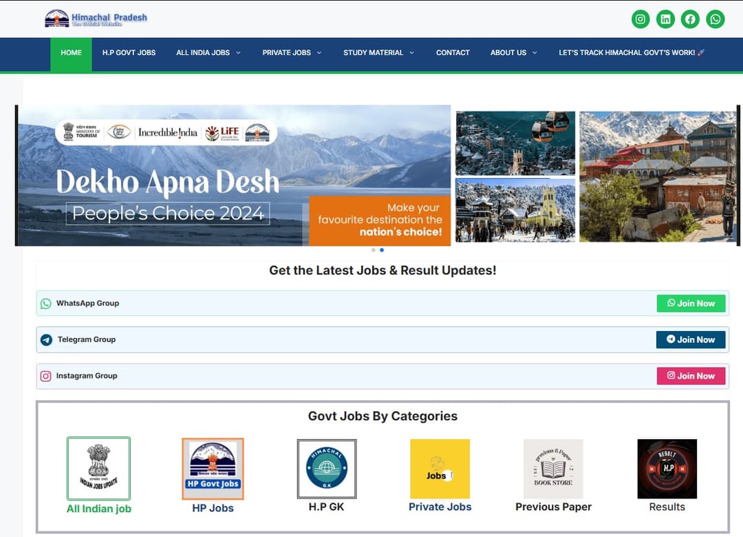 Himachal Govt website